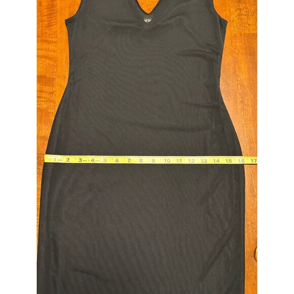 Afrm Size S Little Black Dress Midi Length V-Neck Body Con Dress - Picture 6 of 8